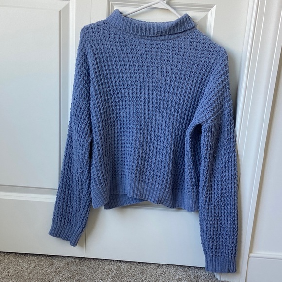 Cozy Blue Knit Sweater - Picture 1 of 3
